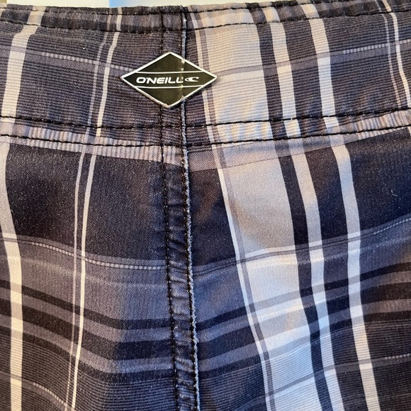 Oneill Board Shorts Mens 38 Surfing Trunks Multicolor Plaid Pocket. - Picture 6 of 7